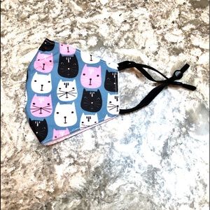 Multi color Cats Kids Face Mask Adjustable Straps
